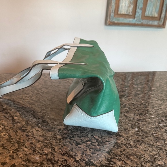 Coach color block Green Tote Bag EUC - Picture 6 of 16